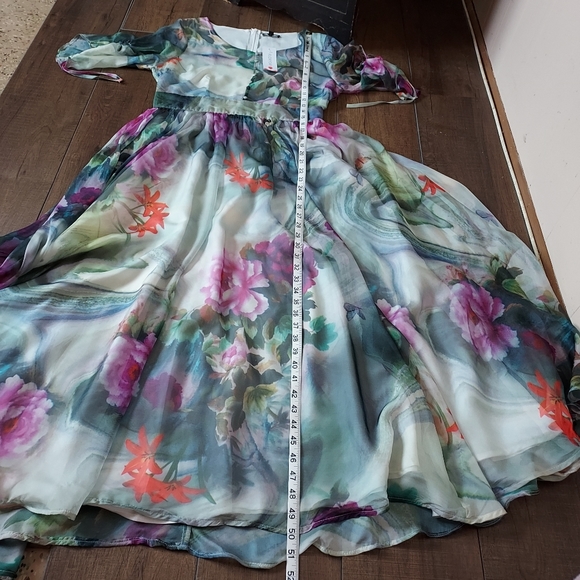 FloryDay Fairytale Gown NWT Watercolor Floral Maxi - Picture 13 of 13
